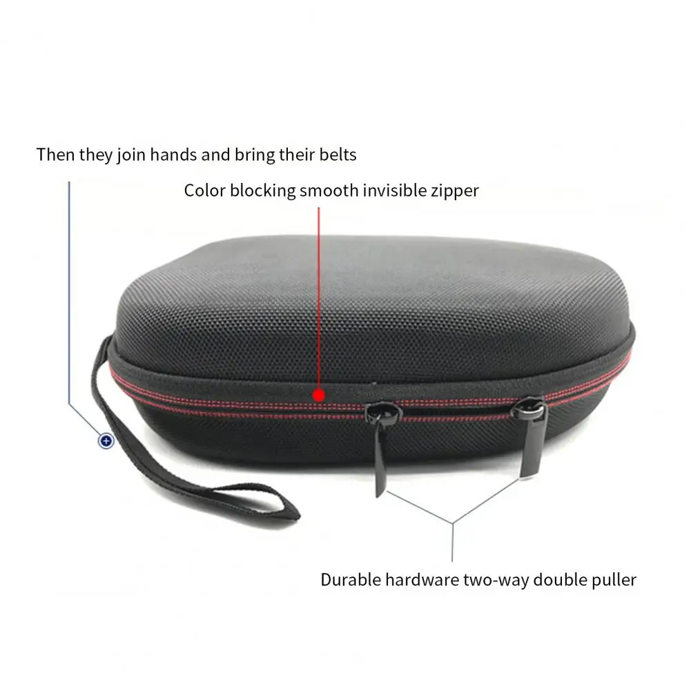 

Excellent Headphone Storage Case Smooth Zip Headset Storage Bag Anti-scratch Wireless Headphone Carrying Bag Anti-fall