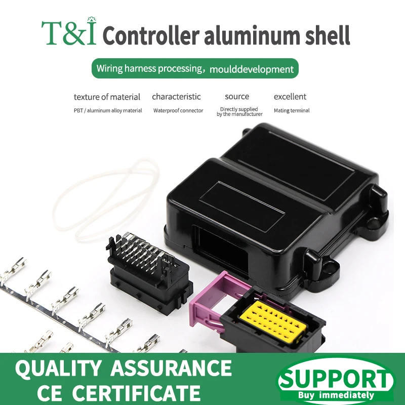 

T&I Ecu Sealed Fci Connector 24P/39P/48P/56P/80P/90P/121P/154Pin Aluminum Shell Pcb Control System With Terminals