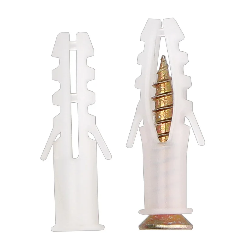 

White plastic expansion pipe, special nylon expansion pipe for building decoration, gecko pipe, rubber plug fish shape