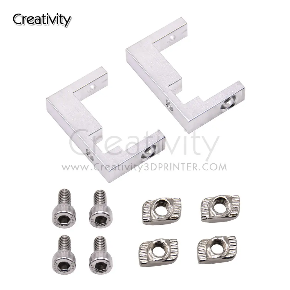 

2PCS 3D Printer Part 2020 2040 Aluminum Alloy Profile Fixing Block For MGN12 Linear Guide Rail Fixed Block for Ender 3