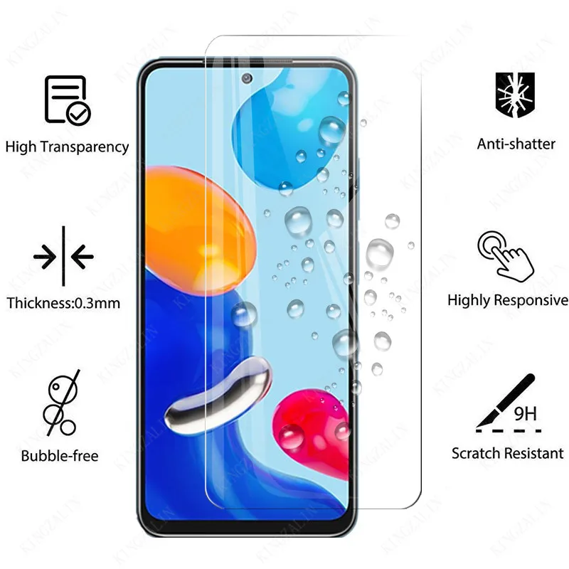 Закаленное стекло для Xiaomi Redmi Note 11 10 pro 11S 10S 10T защитная пленка экрана 9A 9C Global 6 43