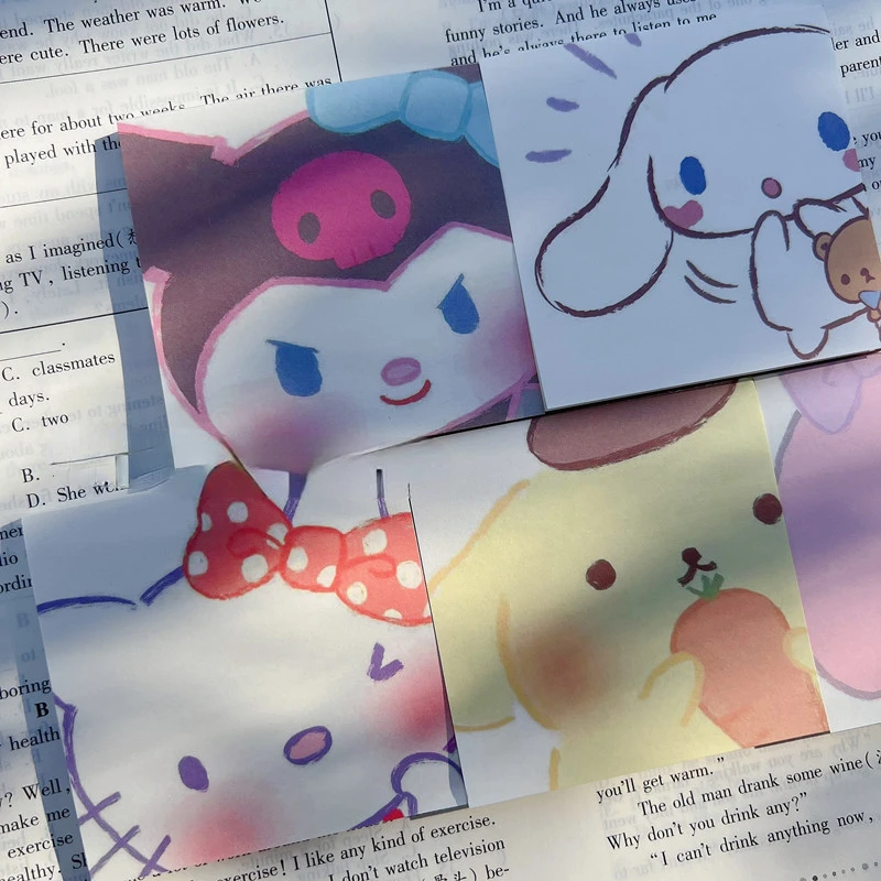 

Kawaii Sanrio Anime Sticky Note Cartoon Hello Kitty Cinnamoroll My Melody Pochacco Kuromi Sticky Note Message Child Student Gift