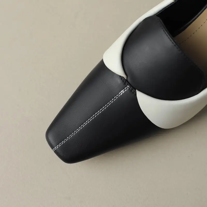 Gold Heel Natural Genuine Leather Women Heels Shoes Spring Summer Color Mosaic Fashion Leisure Party Wedding High Heel Shoes