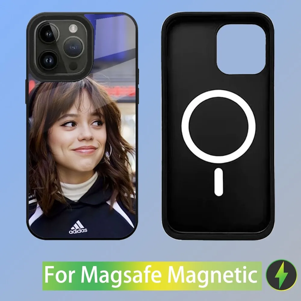 Чехол для телефона J-Jenna O-Ortega iPhone 15 14 13 12 11 Plus Pro Max Mini Magsafe Магнитная Беспроводная