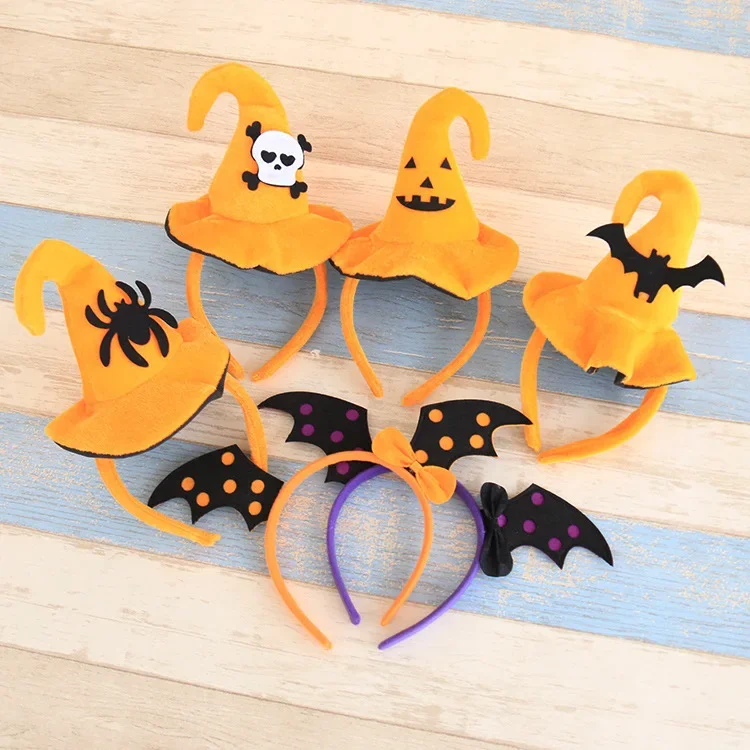 

Halloween Cute Headband Hair Band Pumpkin Bat Hat Adult Children Halloween Present Party Dressing Supplies Hair Accessories