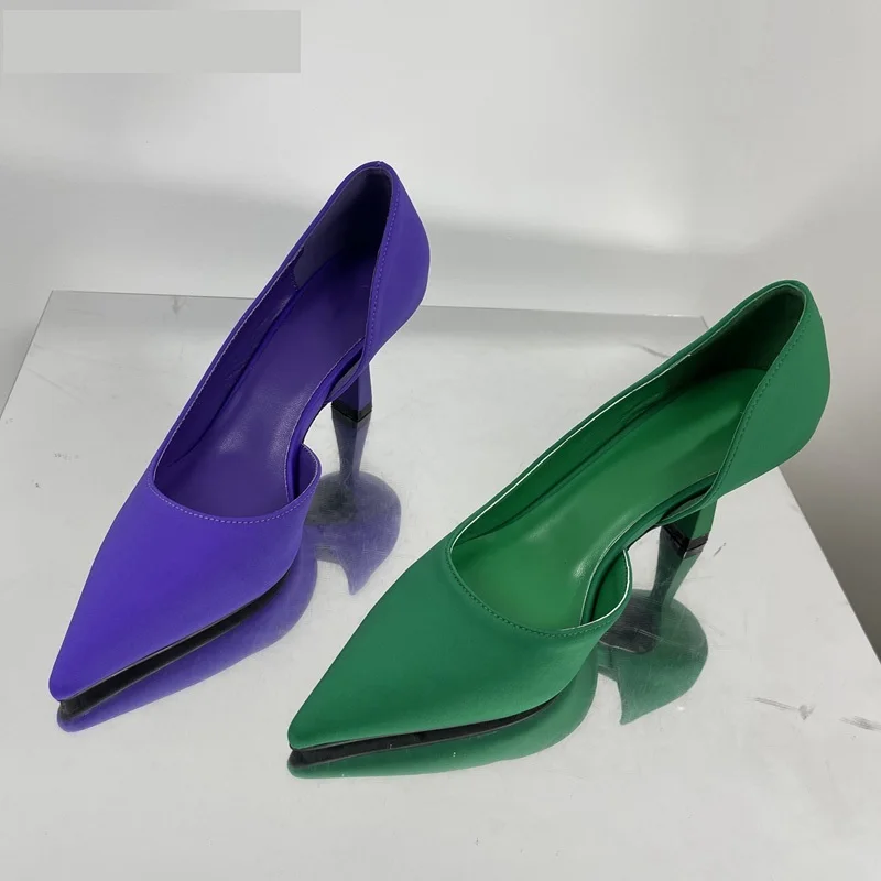 

Женские туфли-лодочки с острым носком, на тонком высоком каблуке