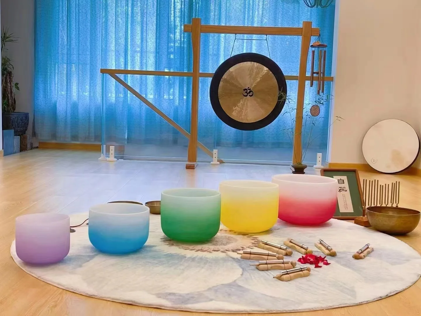 Профессиональные звукоисцеляющие гонки-16-36 дюймов бронзовый цвет искусственная