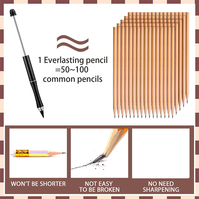 20 шт. карандаш бесконечности без чернил вечный сделай сам с бисером многоразовая