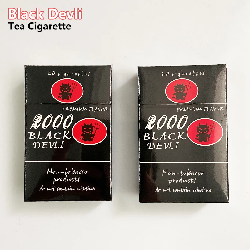 Новый черный дьявол шоколад чай сигарета тонкий женский здоровый без никотина