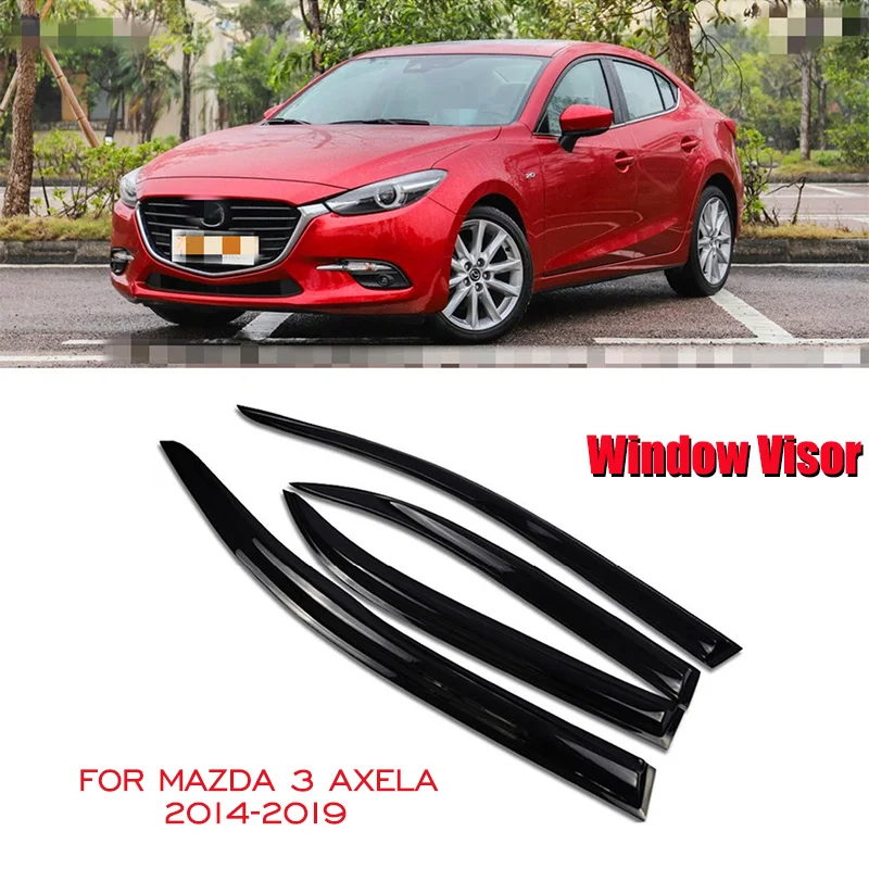 

Window Visor For Mazda 3 AXELA 2014 2015 2016 2017 2018 2019 Awnings Shelters Side Sun Rain Guards Deflectors Window Protectors