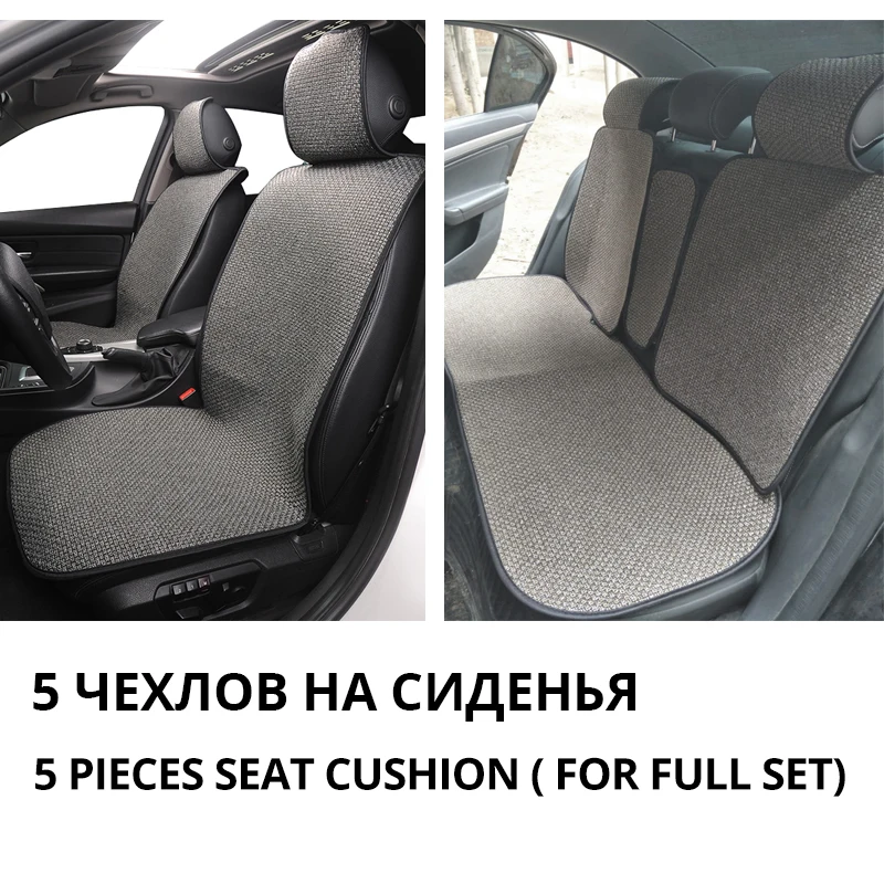 

Car Seat Covers Front/Rear/ Full Set Choose Car Seat Cushion Linen Fabric Seat Pad Protector Car Accessories Anti-slip Interior