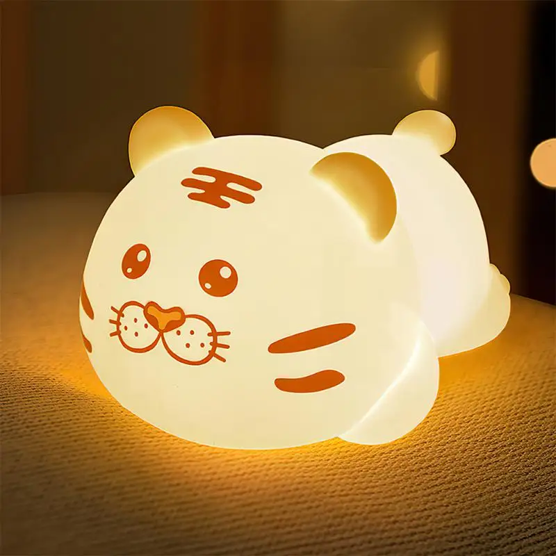 

Silicone Led Night Light High-quality Cute With Timing Function Portable For Kids Household Lighting Tool Sleeping Lamp Small