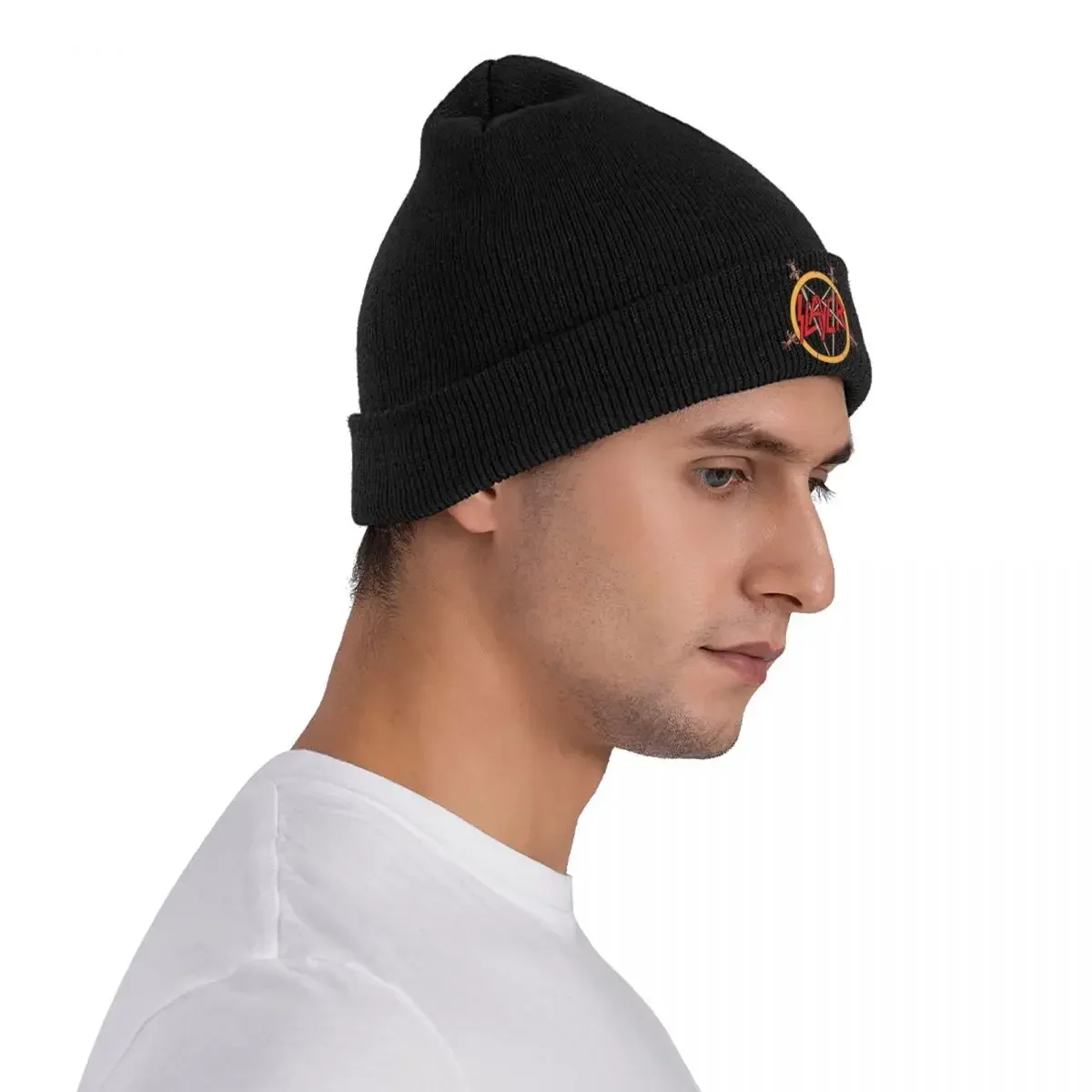 Slayer Band Accessories Warm Knit Cuff Beanie For Unisex Skull Knitted Hat Cap Rock Beanies Skullies