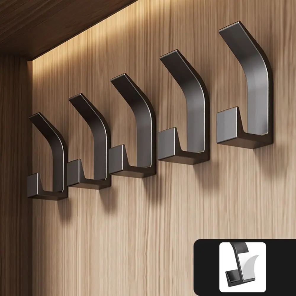 Настенные крючки 5 шт. Двойная Вешалка без сверления крючок для халата черный