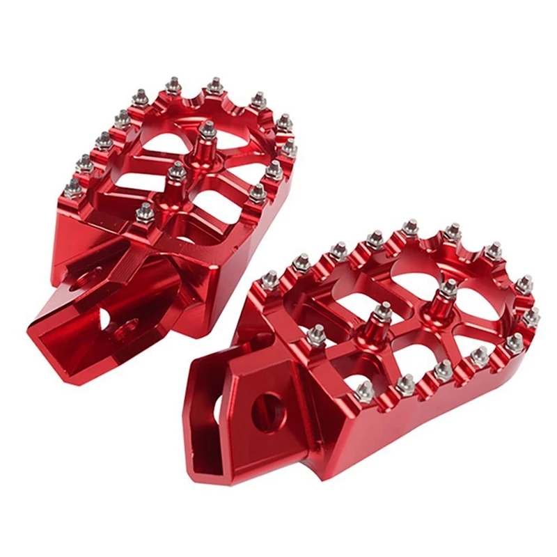 

Motorcycle Footrest Foot Pegs Pedals For YAMAHA YZ80 YZ125 YZ250 YZ500 WR200 WR250 WR500 HONDA XR350 Red