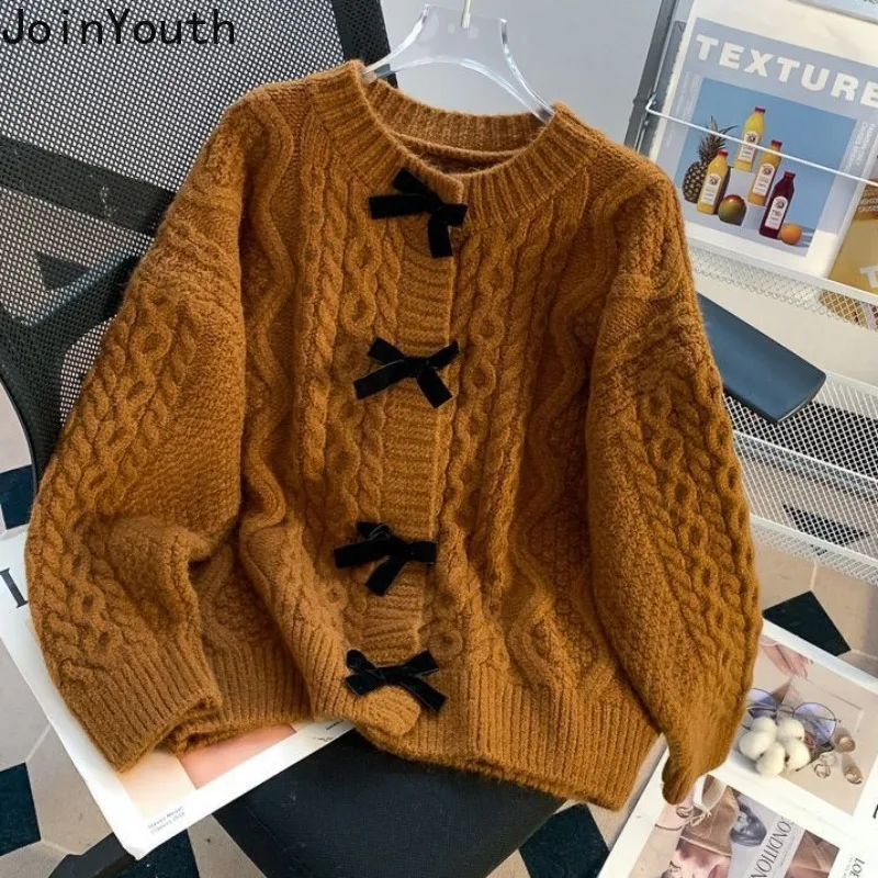 Sueter Mujer женский кардиган топы 2024 женская одежда винтажный укороченный свитер с