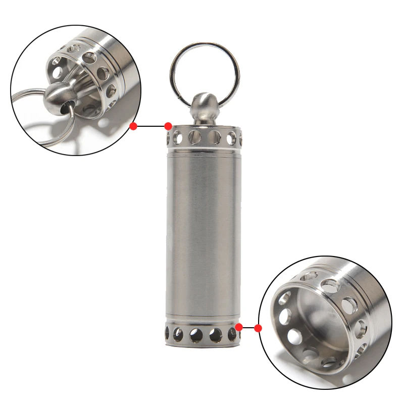 Мини-контейнер для таблеток из нержавеющей стали герметичный водонепроницаемый