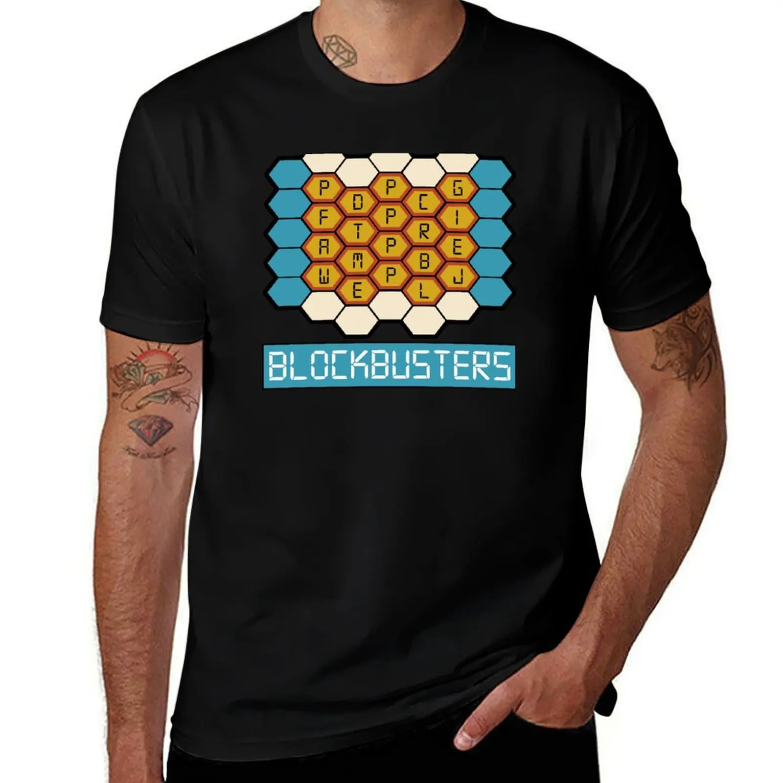 Фото Футболка в стиле ретро 80-х годов с изображением героев телешоу Blockbusters, повседневная модная уличная футболка №1