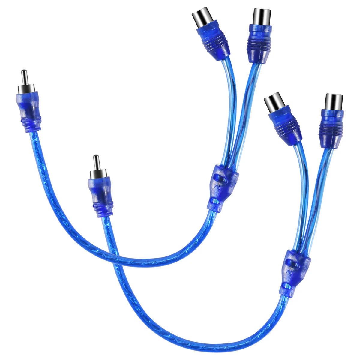 2x RCA Phono Y-образный разветвитель кабель-адаптер 1 штекер на 2 гнезда автомобильный