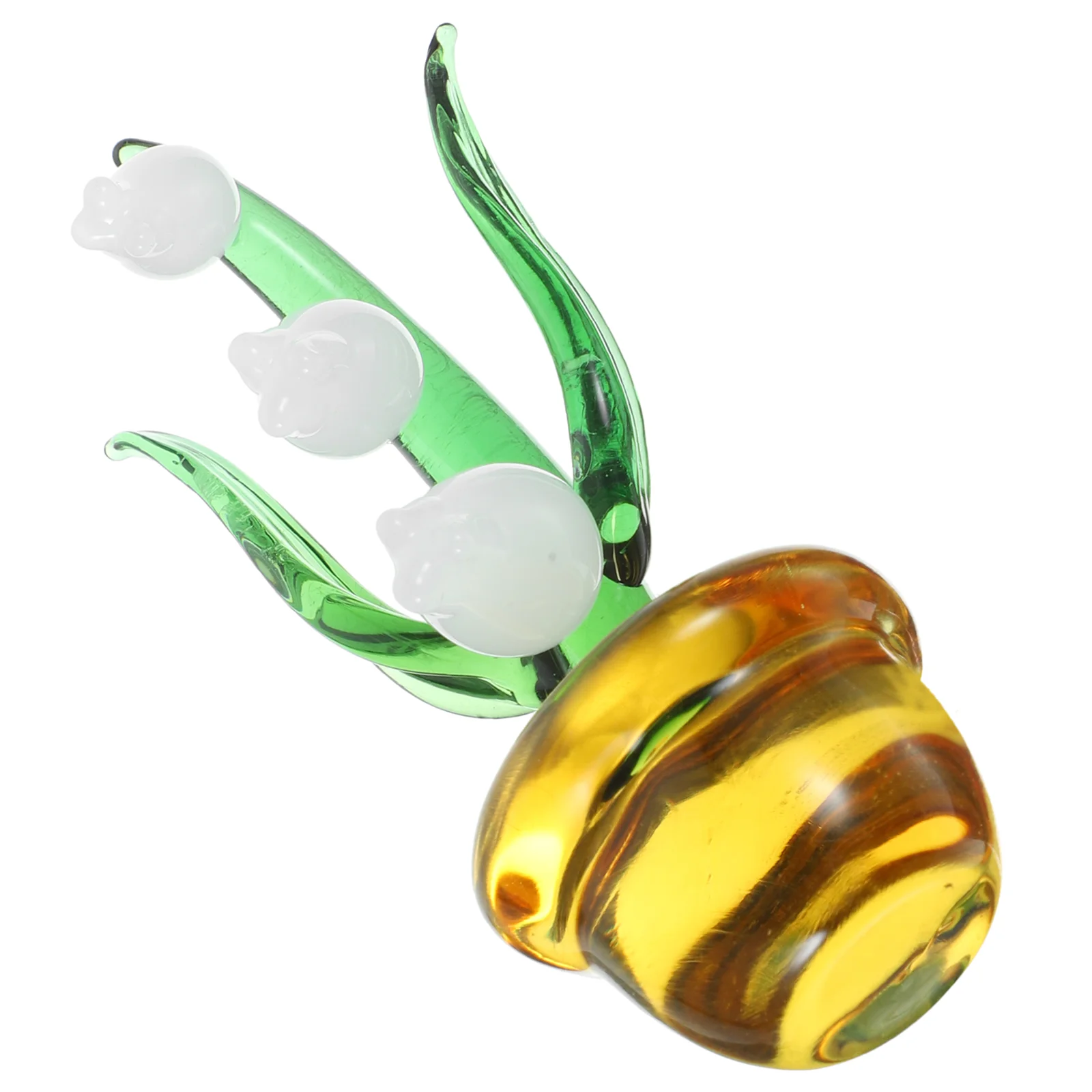

Glass Lily Of the Valley Ornament Artificial Flower Glass Lily Of the Valley Ornament