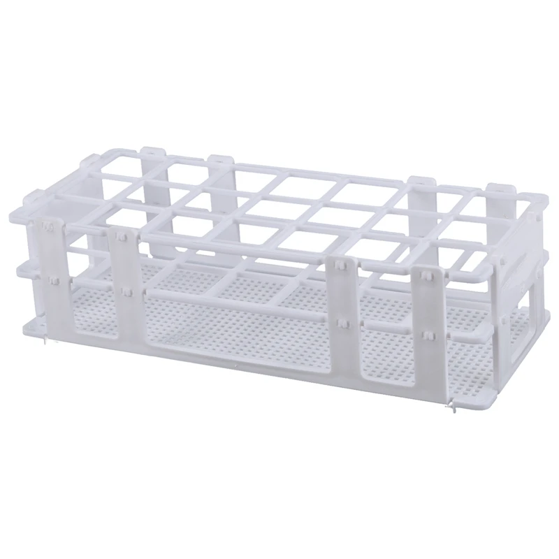 

3X Plastic Test Tube Rack For 30Mm Tube, 21 Well, White,Detachable (21 Hole)