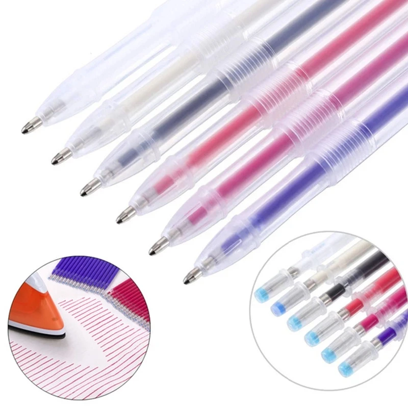 10Pcs/Set Heat Erasable Magic Marker Pen Temperature Disappearing Fabric Fabric Pens Line Marking DIY Craft Sewing Accessories