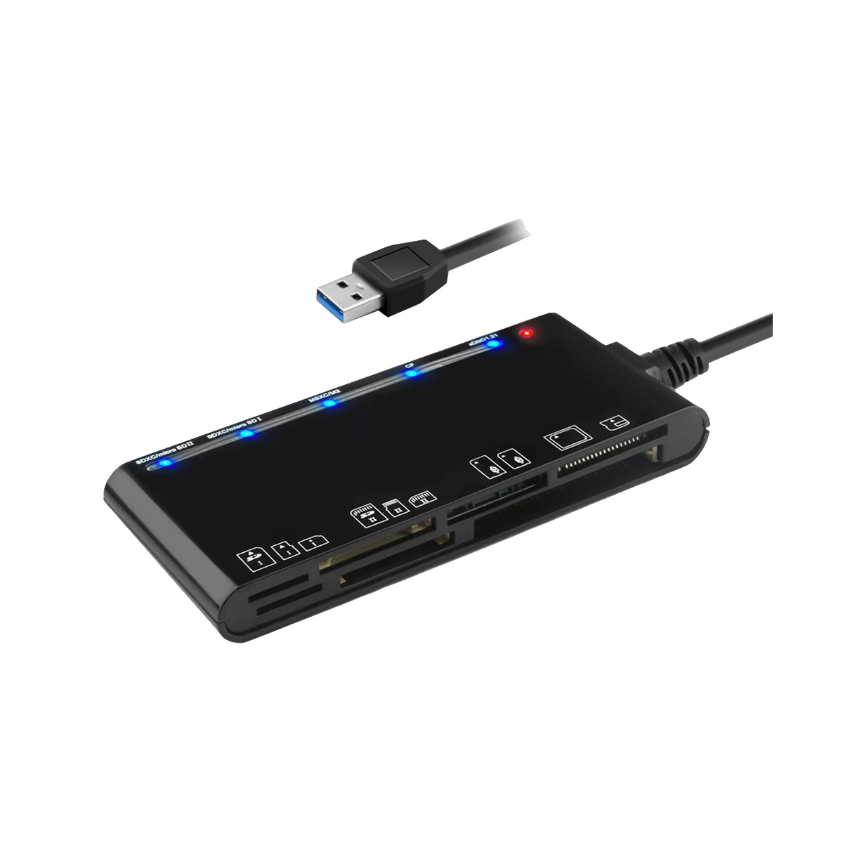 

7 in 1 USB 3.0 Multifunction Card Teader CF/XD/MS/SD/TF Card Reader for Windows Vista/XP/7/8/10/, Linux, Os