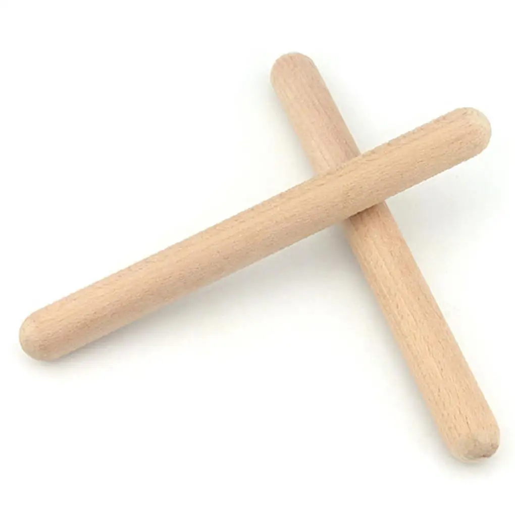 

1 Pair Wood Claves Children Musical Toys Rhythm Sticks Accompaniment Tools for Toddler Beginners Learners Adults