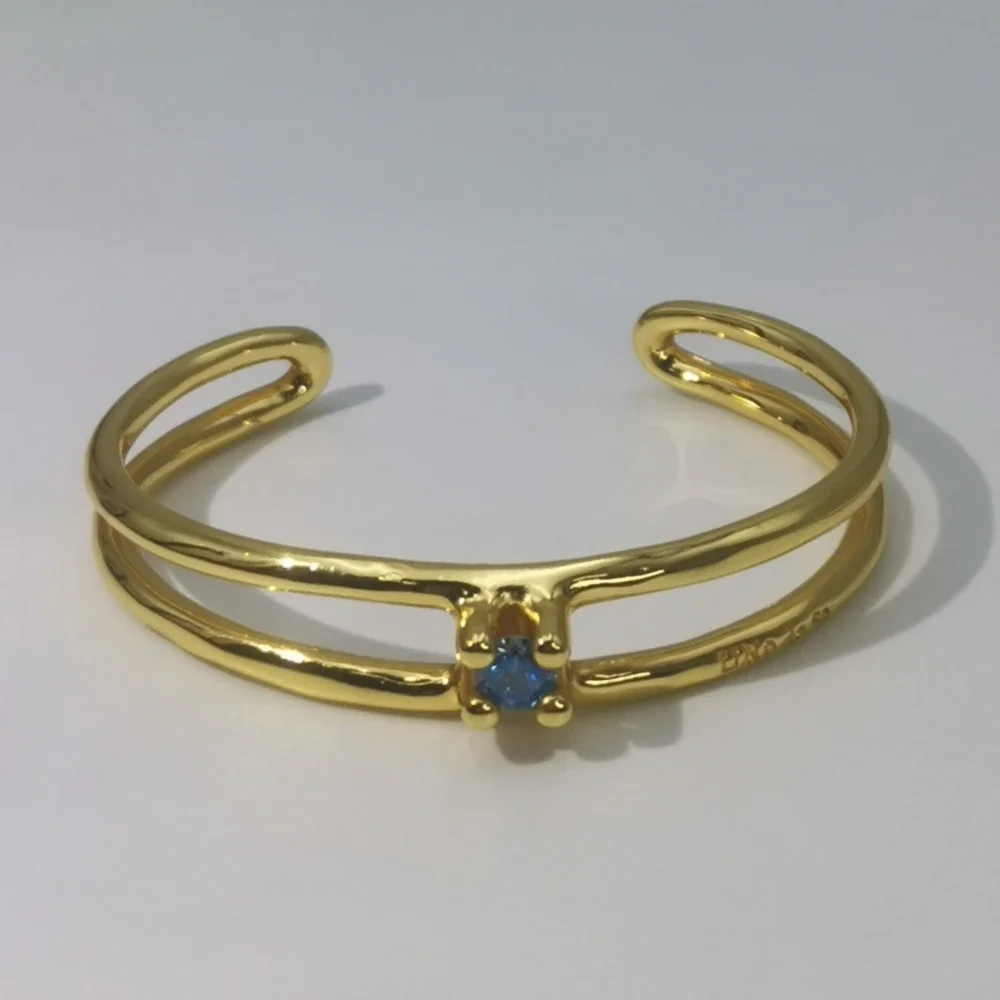 Роскошный 2024 новый испанский браслет UNOde ослепительный двухслойный с синими