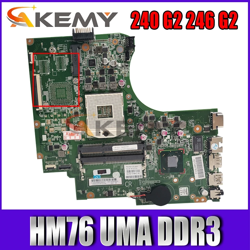 

Akemy For HP 15-D 240 G2 246 G2 Laptop Motherboard HM76 UMA DDR3 763541-601 763541-001 MAIN BOARD