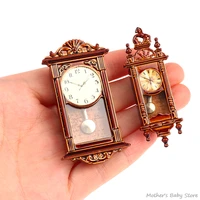 112 dollhouse miniature wall clock toy children doll house pretend play furniture toy miniaturas home decoration accessories