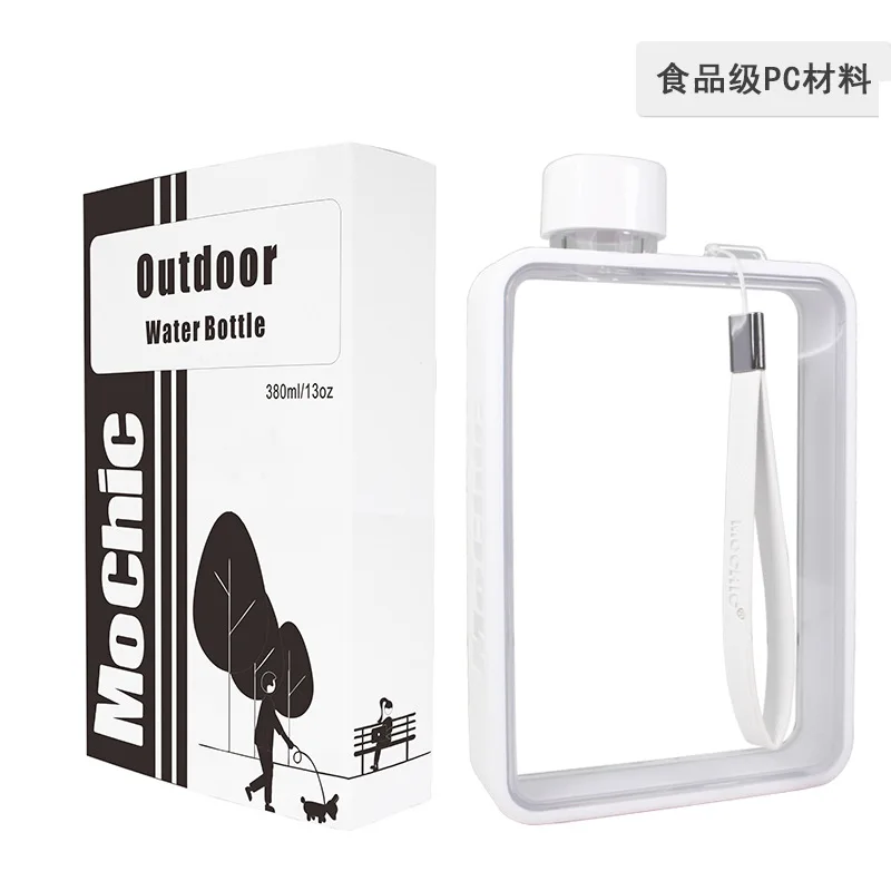 

380ml A5 Paper Cup Bottle Transparent Book Portable Paper Pad Water Bottles Outdoor Gym Easy Carry Bottles Dropshipping