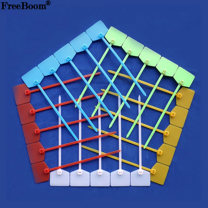

10/50100Pcs Easy Mark Plastic Nylon Cable Ties Tag Labels Self-Locking Markers Zip Network Wire Straps 2.6x150mm Waterproof