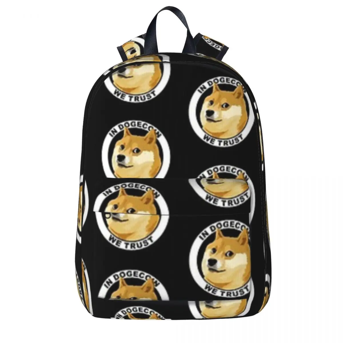 

IN DOGECOIN WE TRUST Backpacks Large Capacity Children School Bag Shoulder Bag Laptop Rucksack Fashion Travel Rucksack
