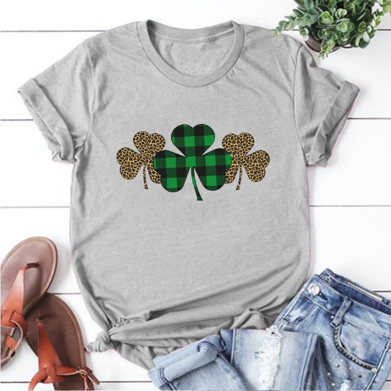 

Shamrock Shirt Irish Graphic Tee Vintage St Patrick's Day Shirts Saint Patricks Day T-Shirt Irish Kawaii Clothes Women Tops