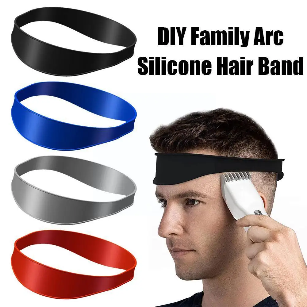 

Silicone Neckline Haircut Band for DIY Home Trimming Hair Neck Guide Headband Hair Styler Barber Styling Tool R9O8
