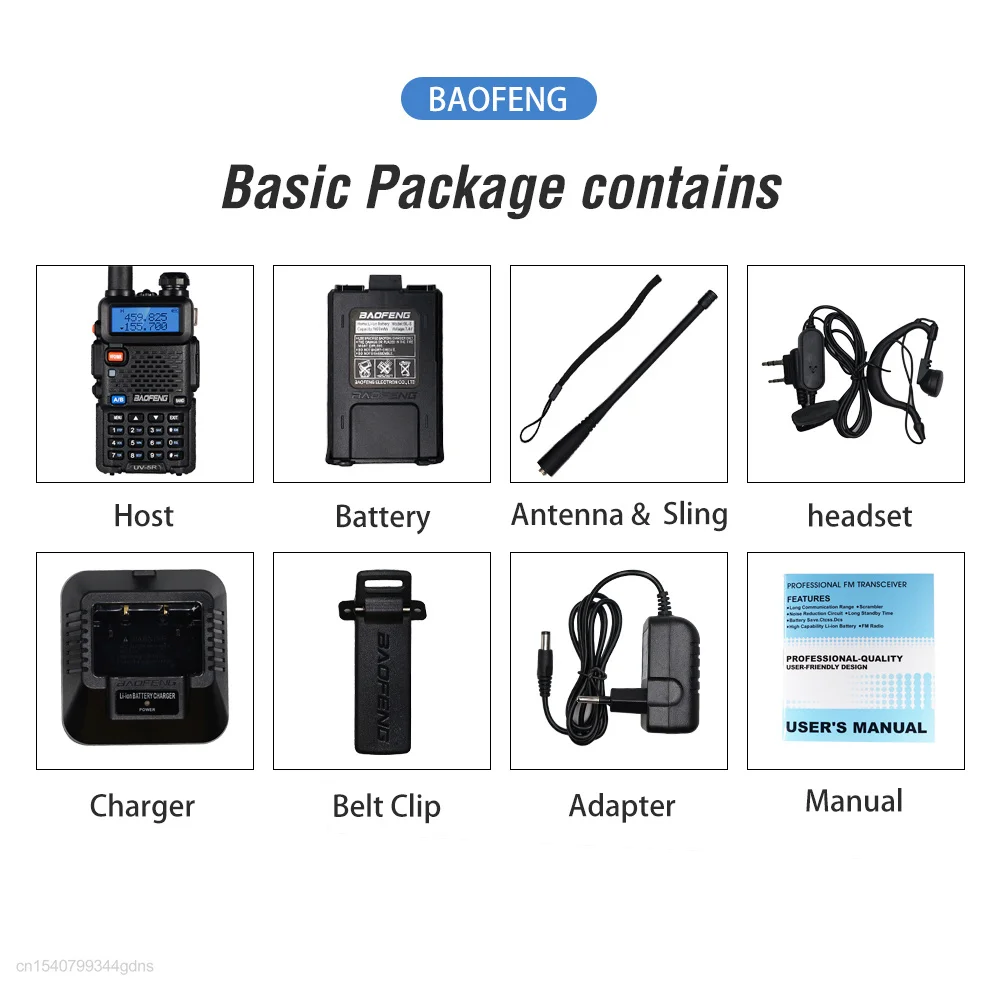 Baofeng UV 5R Walkie Talkie Real 8W/5W U/VHF Two-Way Radio Comunicador UV5R Portable Ham Dual Band FM Transceiver Amateur 10 KM