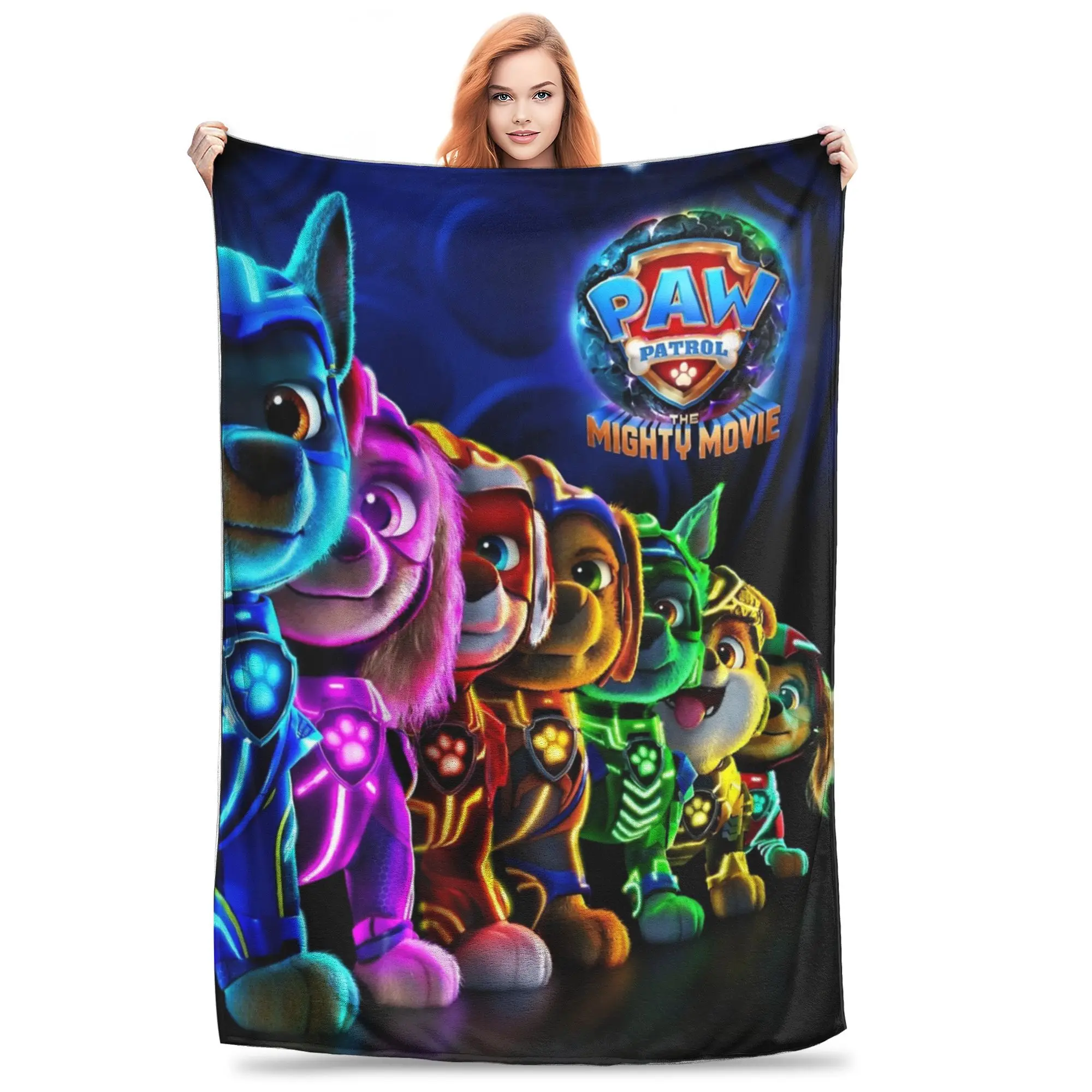 P-Patrol Dog The Mighty Movie 2024 Printed Blanket For Men Women Super Soft Warm Throw Blankets for Bed 50x60 Inches Multi-size