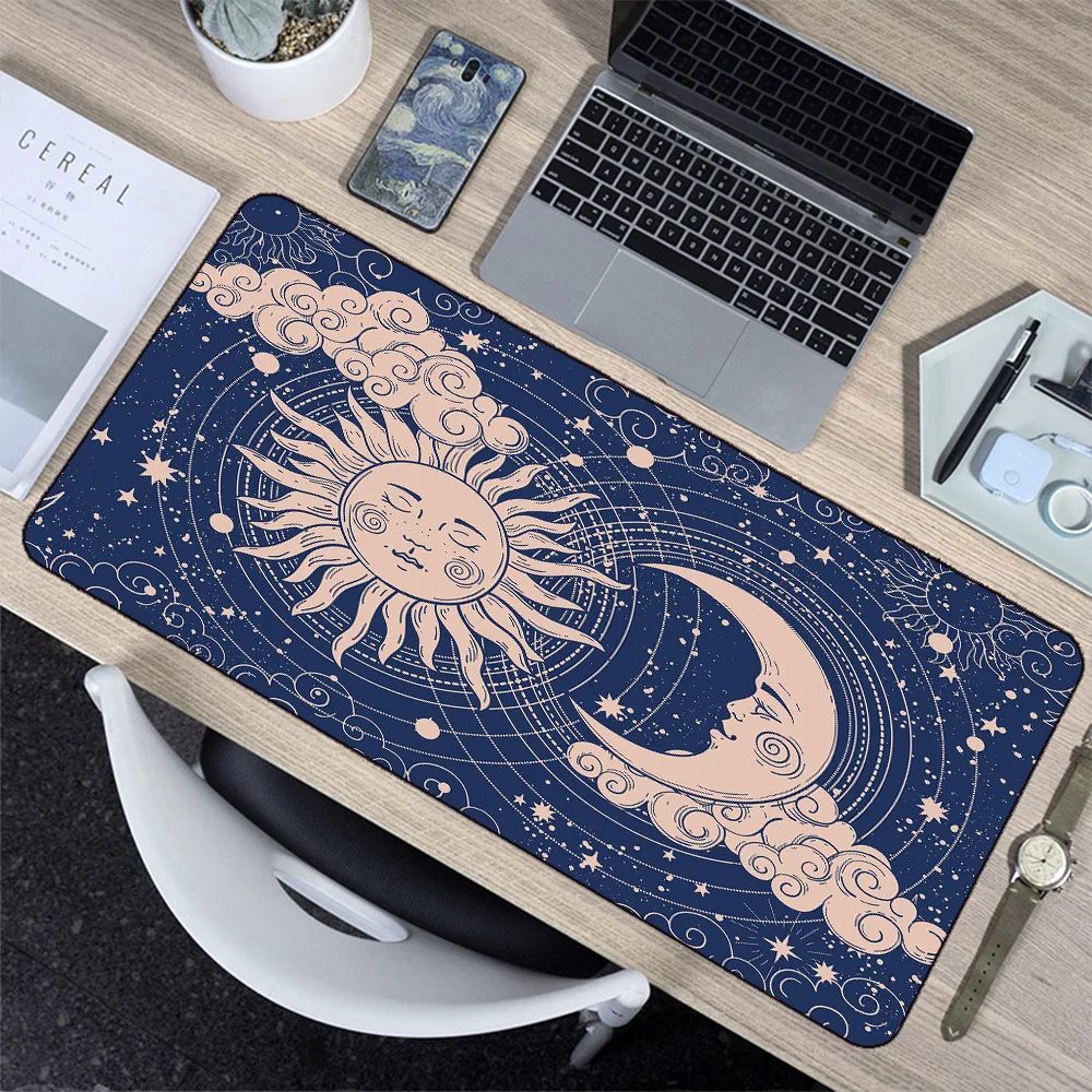 

Star Vastness Universe Sun Moon Galaxy Big Mouse Pad Laptop Game Machine Player Office Keyboard Pad Desktop Xxl Mouse Pad Anime