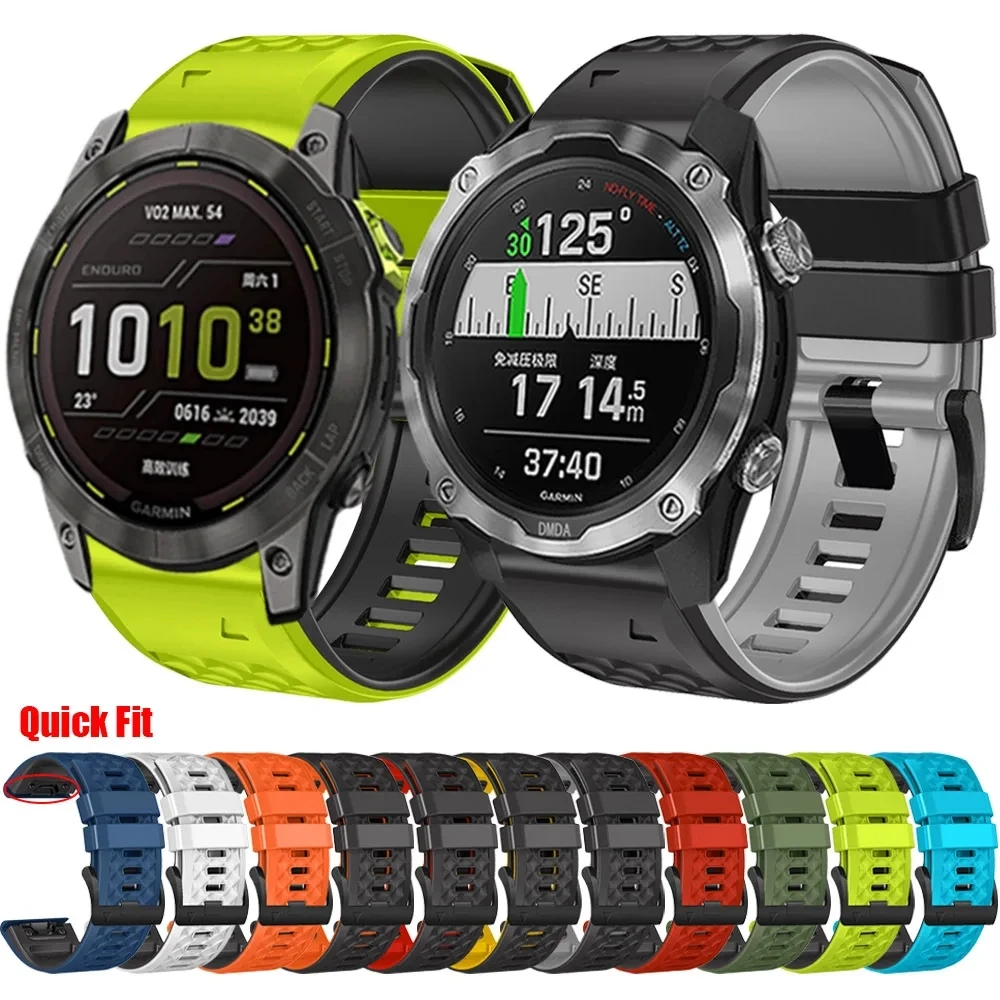 Силиконовый ремешок для наручных часов браслет Garmin Fenix 6 6X Pro 5 5X Plus 7 7X Correa 26 22 мм