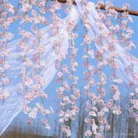 2 meters long artificial cherry blossoms flower wedding decoration diy rattan garland simulation flowers vine party home decor