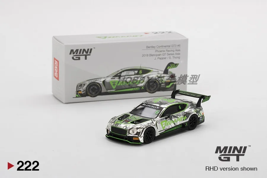

Гальванизированная зеленая 1:64 гоночная модель 2018 Ape Head AAPE 222 коллекция орнаментов подарок MINIGT Bentley Continental GT