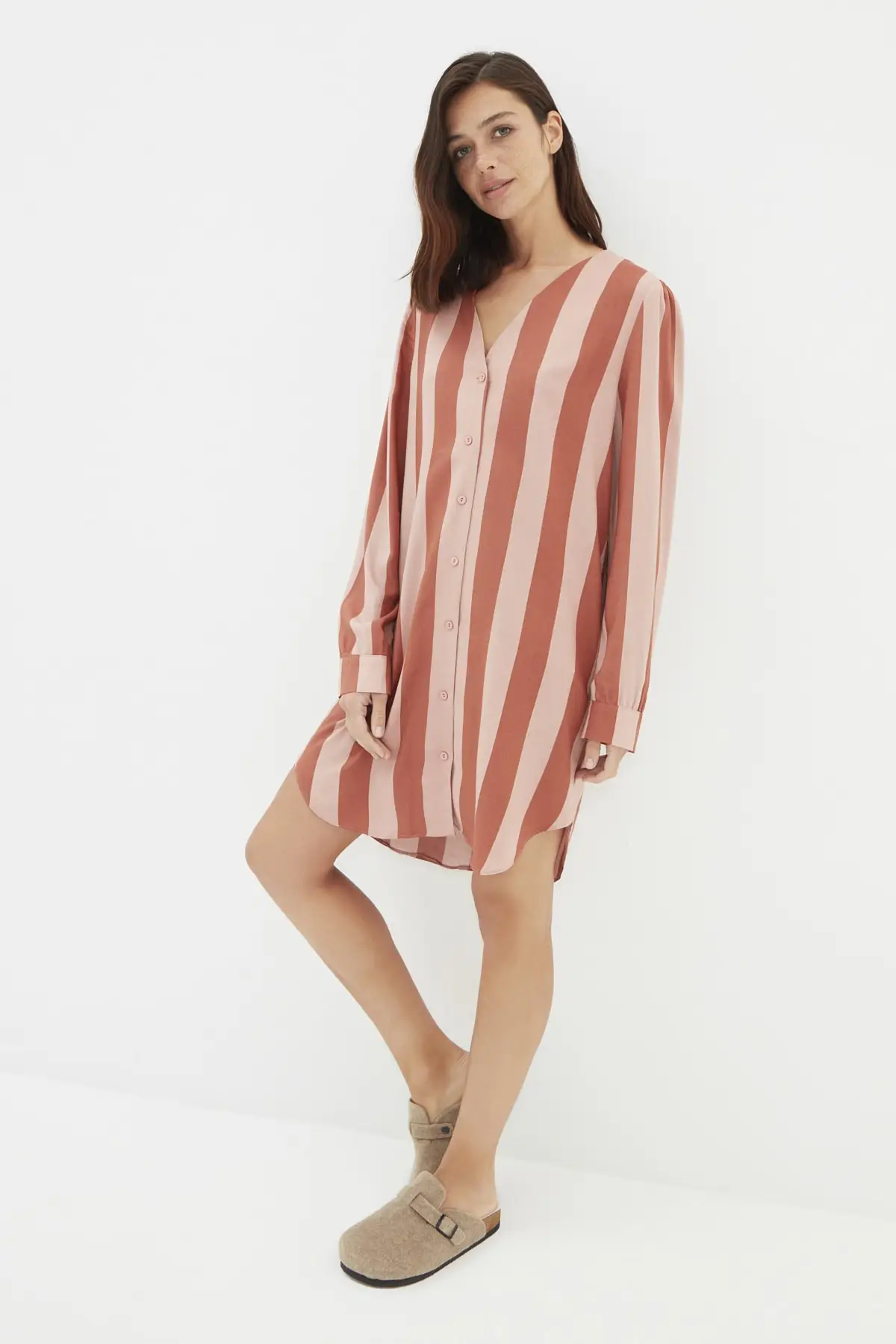 

Trendyol Striped Woven Nightgown THMAW22GC0003