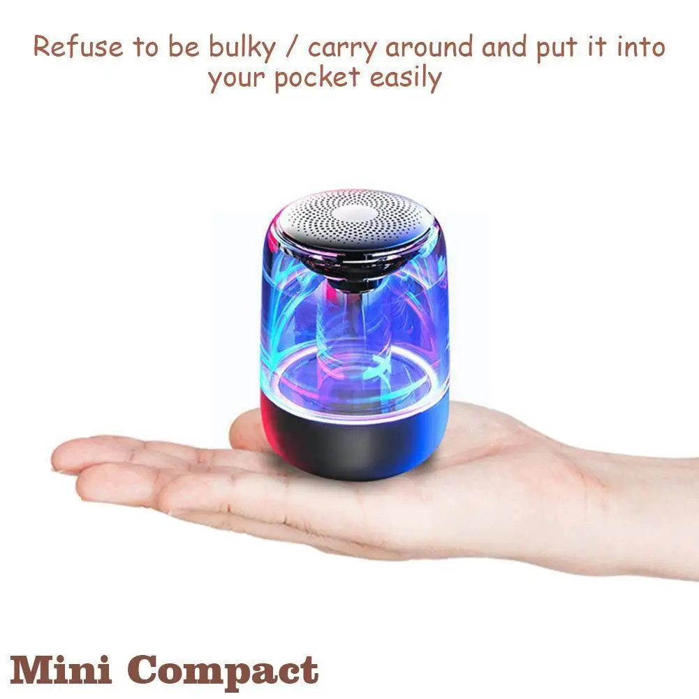 

C7 Mini Indoor/Outdoor Wireless Bluetooth Speaker With Speaker Portable Colorful LED Bluetooth Lights Mini New Bestseller L8Q4