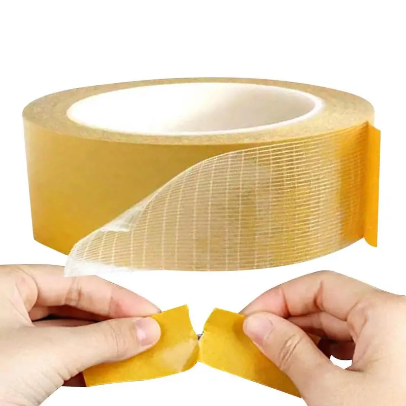

Clear Mesh Double-Sided Tape Clear Carpet Tapes High Temperature Resistant Construction Tapes For Carpets Blankets Poster Mats