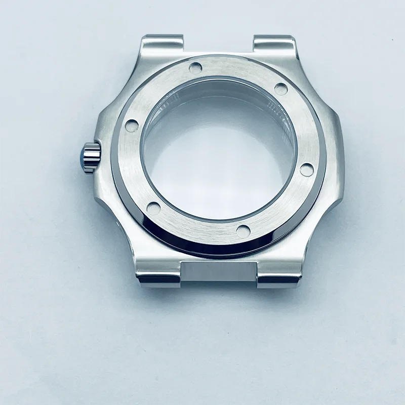 Watch Modify Parts 44mm Stainless Steel Square Case Sapphire Glass Suitable For NH35/36 Movement 100m Water Resistant