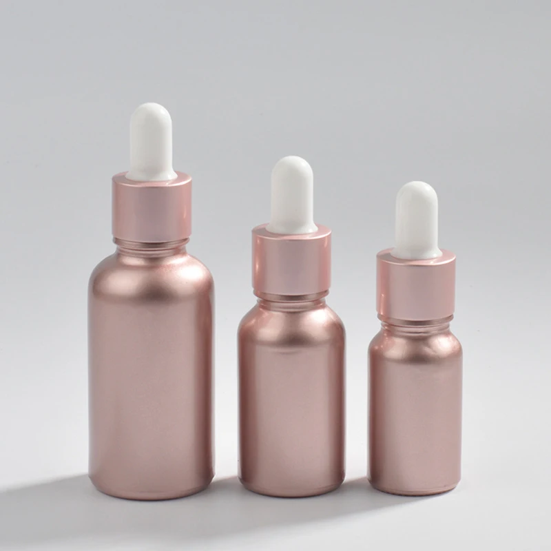 

10-30ml Rose Gold Glass Dropper bottle Aromatherapy Liquid for Essential Massage Oil Pipette bottle cosmetic refillable bottles