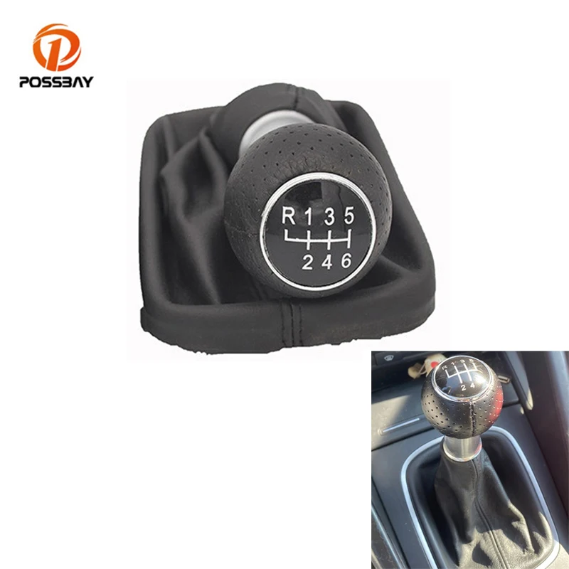 Рукоятка ручного переключения передач 6 скоростей кожаная для Audi A3 S3 2001 2002 2003