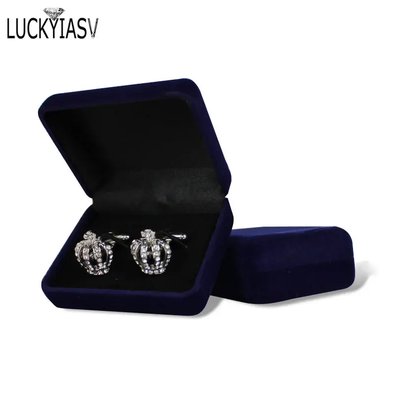 Men Shirt Cufflinks Carrying Case Cuff Link Tie Clip Boxes