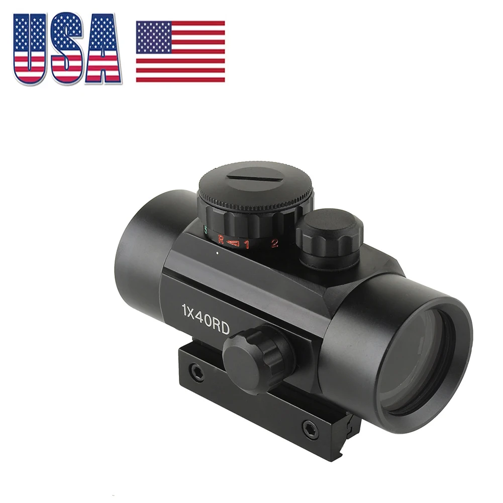 

Оптический прицел 1X40RD Iris, тактический охотничий прицел с красной точкой, телескоп 11 мм 20 мм, крепления, прицел, охотничий доступ